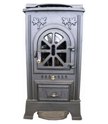 Agorastos ΟΜ 75 Μαντεμένια Ξυλόσομπα 9kW Μαύρη