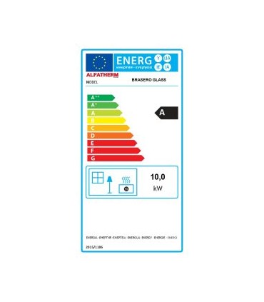 ΕΝΕΡΓΕΙΑΚΗ ΞΥΛΟΣΟΜΠΑ ΜΕ ΦΟΥΡΝΟ  ALFATHERM BRASERO GLASS AERO 10KW