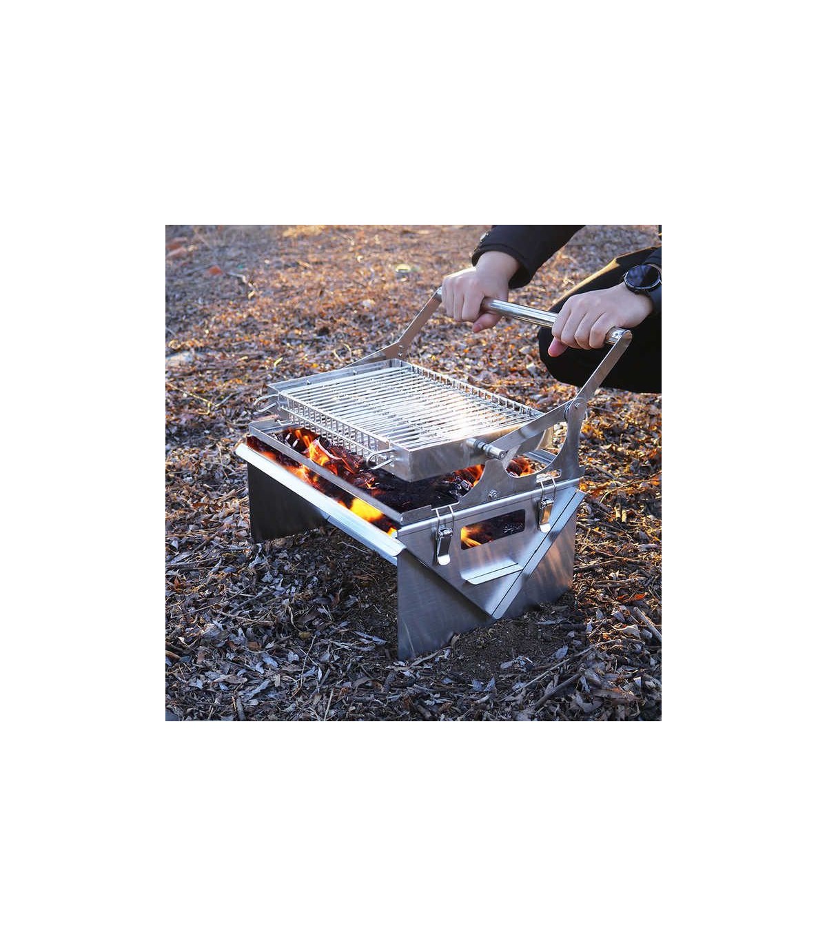 ΑΝΟΞΕΙΔΩΤΗ ΨΗΣΤΑΡΙΑ ΚΑΡΒΟΥΝΟΥ ΠΕΡΙΣΤΡΕΦΟΜΕΝΗ FLIP ΕΠΙΤΡΑΠΕΖΙΑ 41Χ29Χ40