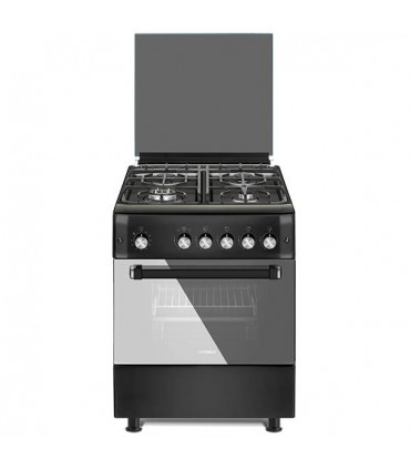 CALFER GAS ΚΟΥΖΙΝΑ ΥΓΡΑΕΡΙΟΥ ΜΑΥΡΗ (ΘΕΡΜΟΣΤΑΤΗ+ΜΑΤΙ WOK)F6TX40GF-BT  ΑΕΡΟΘΕΡΜΗ ΜΕ ΘΕΡΜΟΣΤΑΤΗ