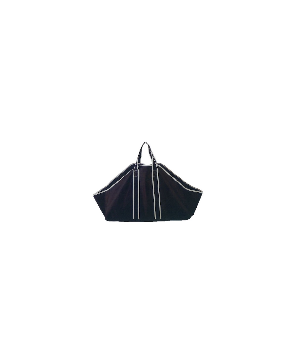 Home & Camp HCB0591 Υφασμάτινη Τσάντα Μεταφοράς Ξύλων 68x25x44cm Μαύρη