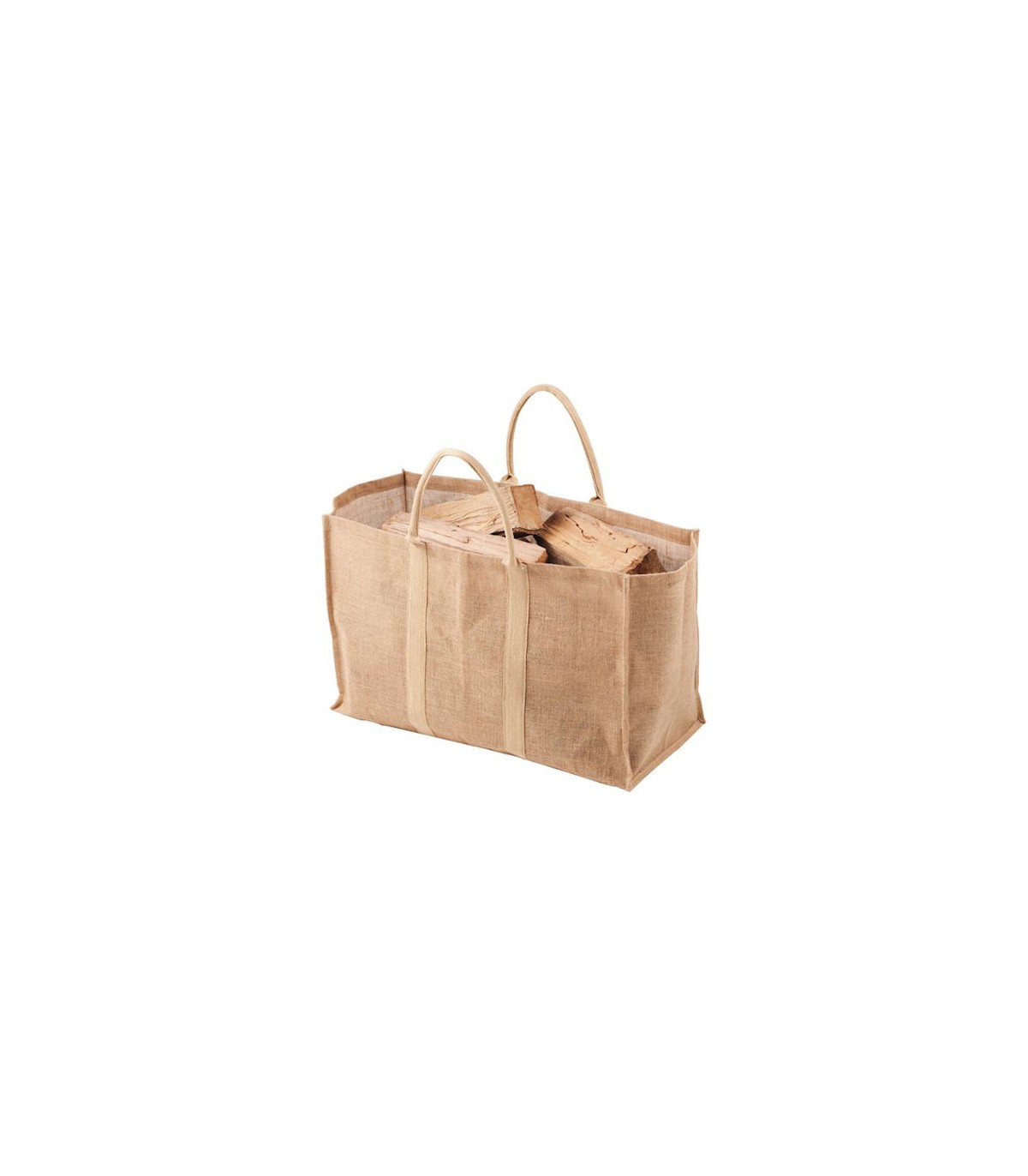 Home & Camp HC20755 Υφασμάτινη Τσάντα Μεταφοράς Ξύλων 60x31x63cm Μπεζ