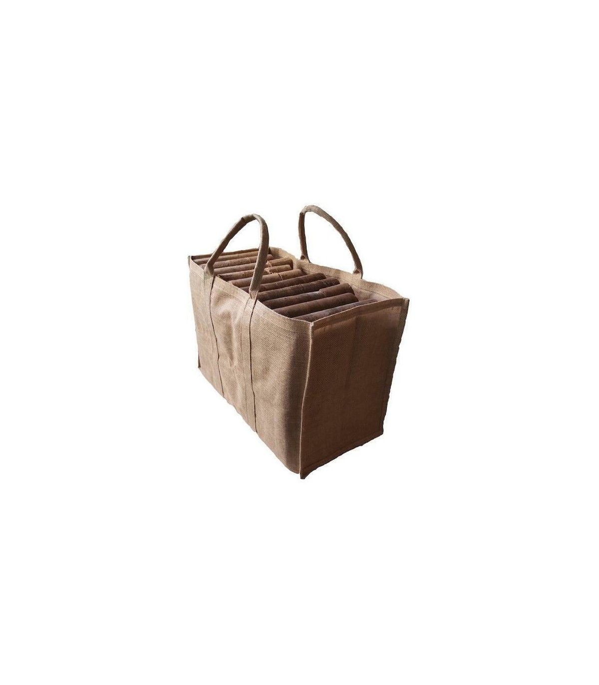 Home & Camp HC20755 Υφασμάτινη Τσάντα Μεταφοράς Ξύλων 60x31x63cm Μπεζ