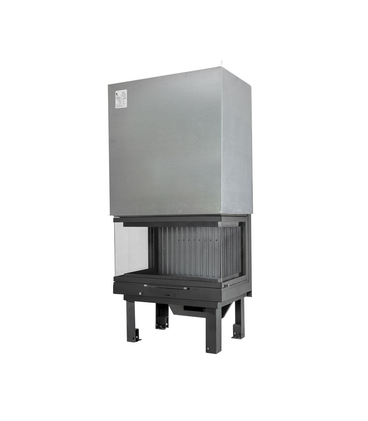 Ενεργειακό Τζάκι Πανοραμικό Τ-75 BG 15KW με Πλαϊνό Τζάμι 43cm (A75PABG) Με Πόρτα Ανοιγόμενη-Συρόμενη