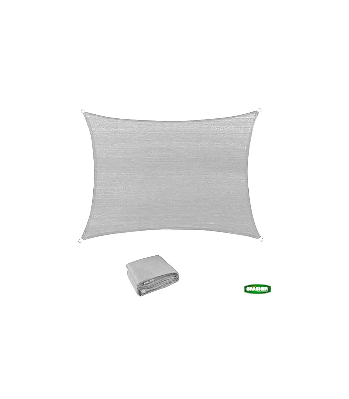 GRASHER E220 ΠΑΝΙ ΣΚΙΑΣΗΣ ΜΕ ΚΡΙΚΟΥΣ ΓΚΡΙ 3,60Χ3,60mΤΕΤΡΑΓΩΝΟ 00201248