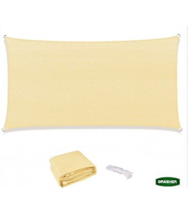 GRASHER E220 ΠΑΝΙ ΣΚΙΑΣΗΣ ΜΕ ΚΡΙΚΟΥΣ ΕΚΡΟΥ 4Χ6m ΟΡΘΟΓΩΝΙΟ 00201247