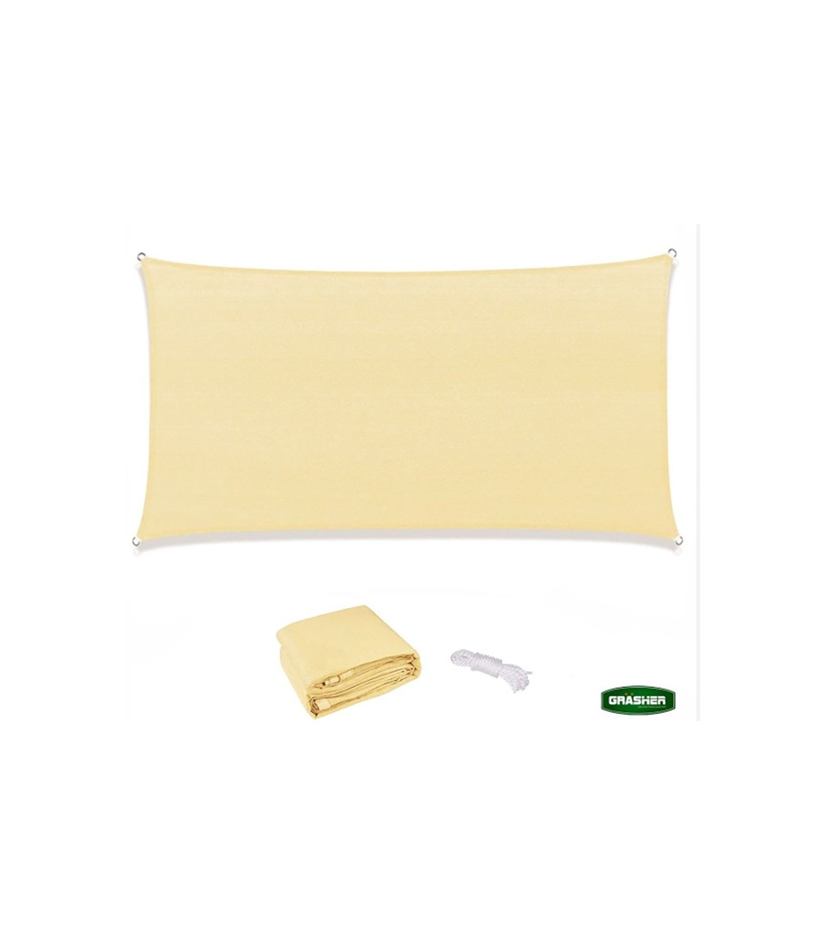 GRASHER E220 ΠΑΝΙ ΣΚΙΑΣΗΣ ΜΕ ΚΡΙΚΟΥΣ ΕΚΡΟΥ 4Χ6m ΟΡΘΟΓΩΝΙΟ 00201247