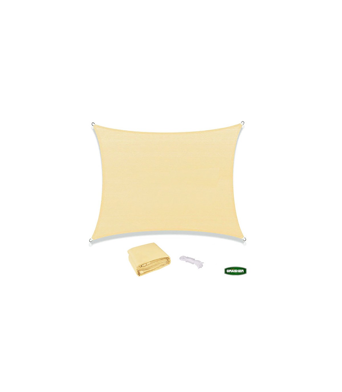 GRASHER E220 ΠΑΝΙ ΣΚΙΑΣΗΣ ΜΕ ΚΡΙΚΟΥΣ ΕΚΡΟΥ 5Χ5m ΤΕΤΡΑΓΩΝΟ 00201250