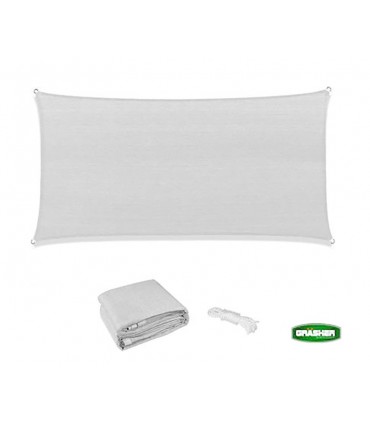 GRASHER E220 ΠΑΝΙ ΣΚΙΑΣΗΣ ΜΕ ΚΡΙΚΟΥΣ ΓΚΡΙ 4Χ6m ΟΡΘΟΓΩΝΙΟ 00201243